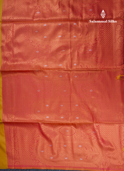 Beautiful Peacock Blue Silver And Gold Zari Meena Work Buttas Semi Soft Silk Saree With Contrast Purple Blouse