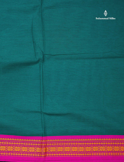 Beautiful Mango Yellow Plain Pure Cotton Saree With Contrast Dual Tone Green Traditional Border