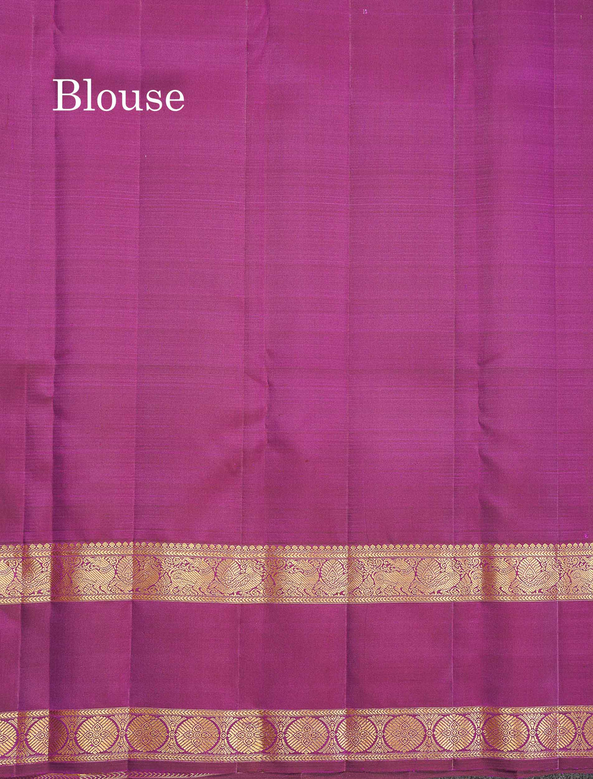 Pure Kanjivaram Silk Saree - Light Rose Colour Body Vaira Oosi Lines With Butta & Contrast Magenta Traditional Gap Border
