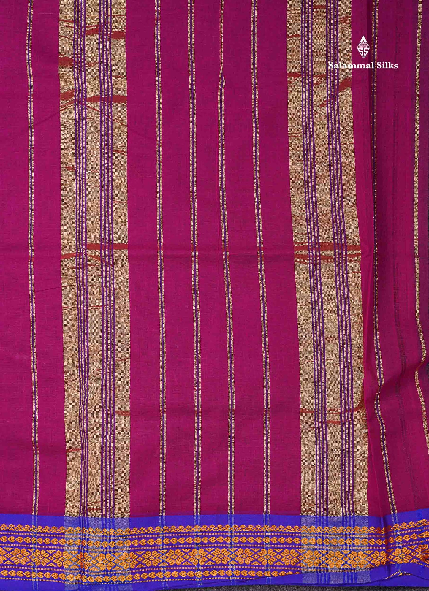 Beautiful Mango Yellow Plain Pure Cotton Saree With Contrast Dual Tone Green Traditional Border