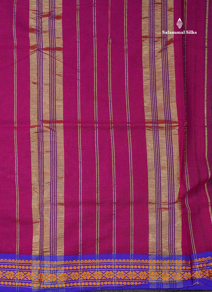 Beautiful Mango Yellow Plain Pure Cotton Saree With Contrast Dual Tone Green Traditional Border