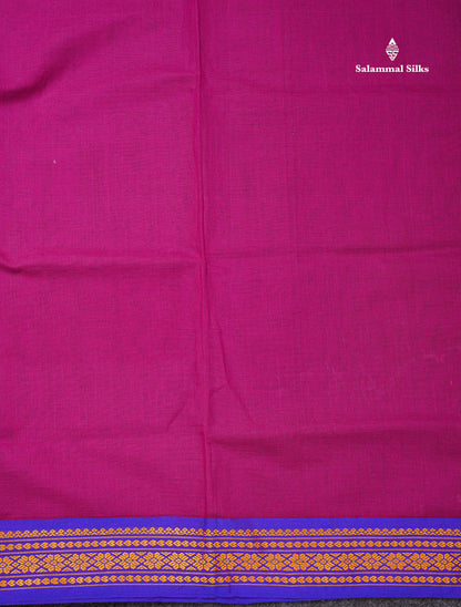 Beautiful Mango Yellow Plain Pure Cotton Saree With Contrast Dual Tone Green Traditional Border