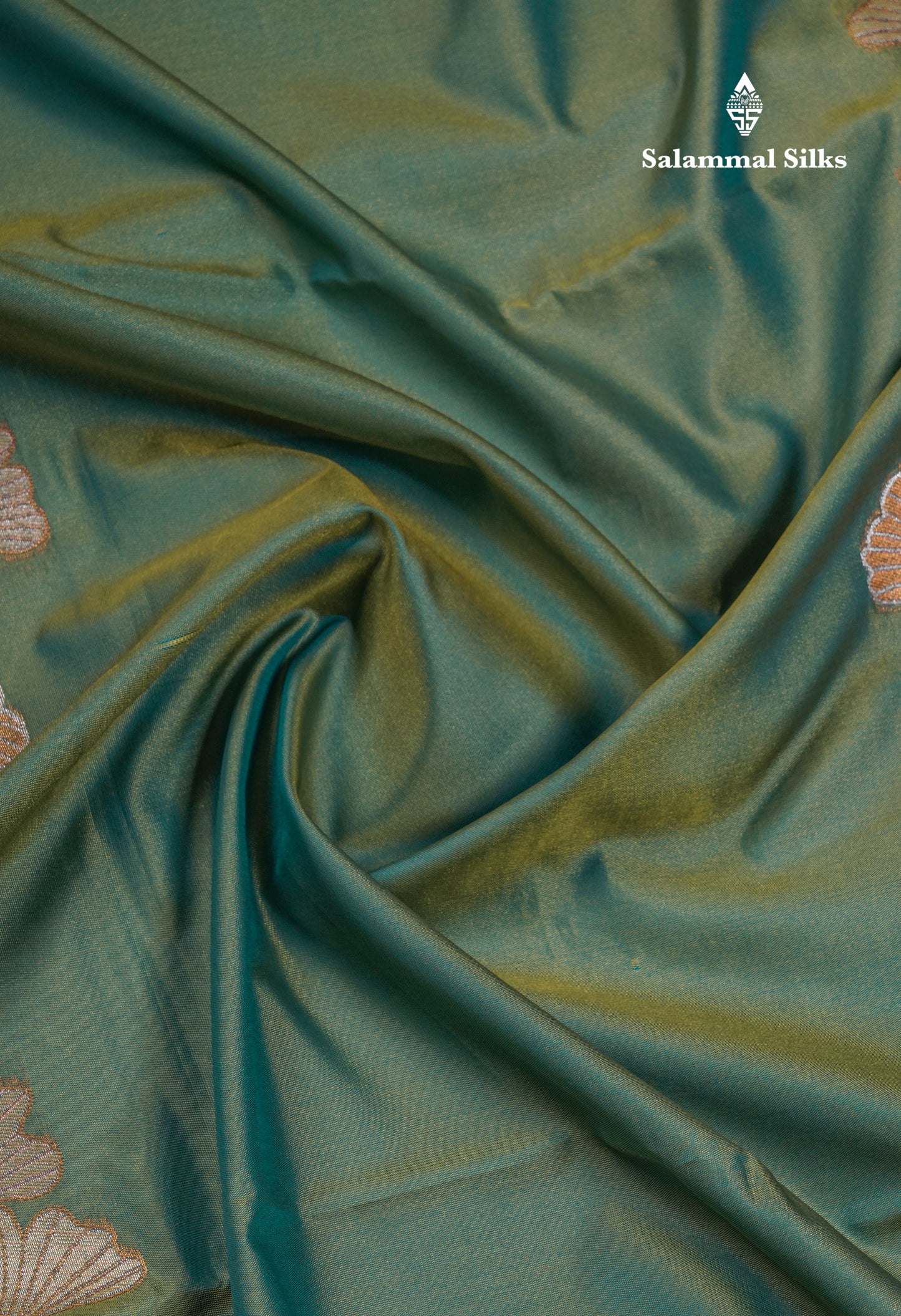 Beautiful Peacock Blue Silver And Gold Zari Meena Work Buttas Semi Soft Silk Saree With Contrast Purple Blouse