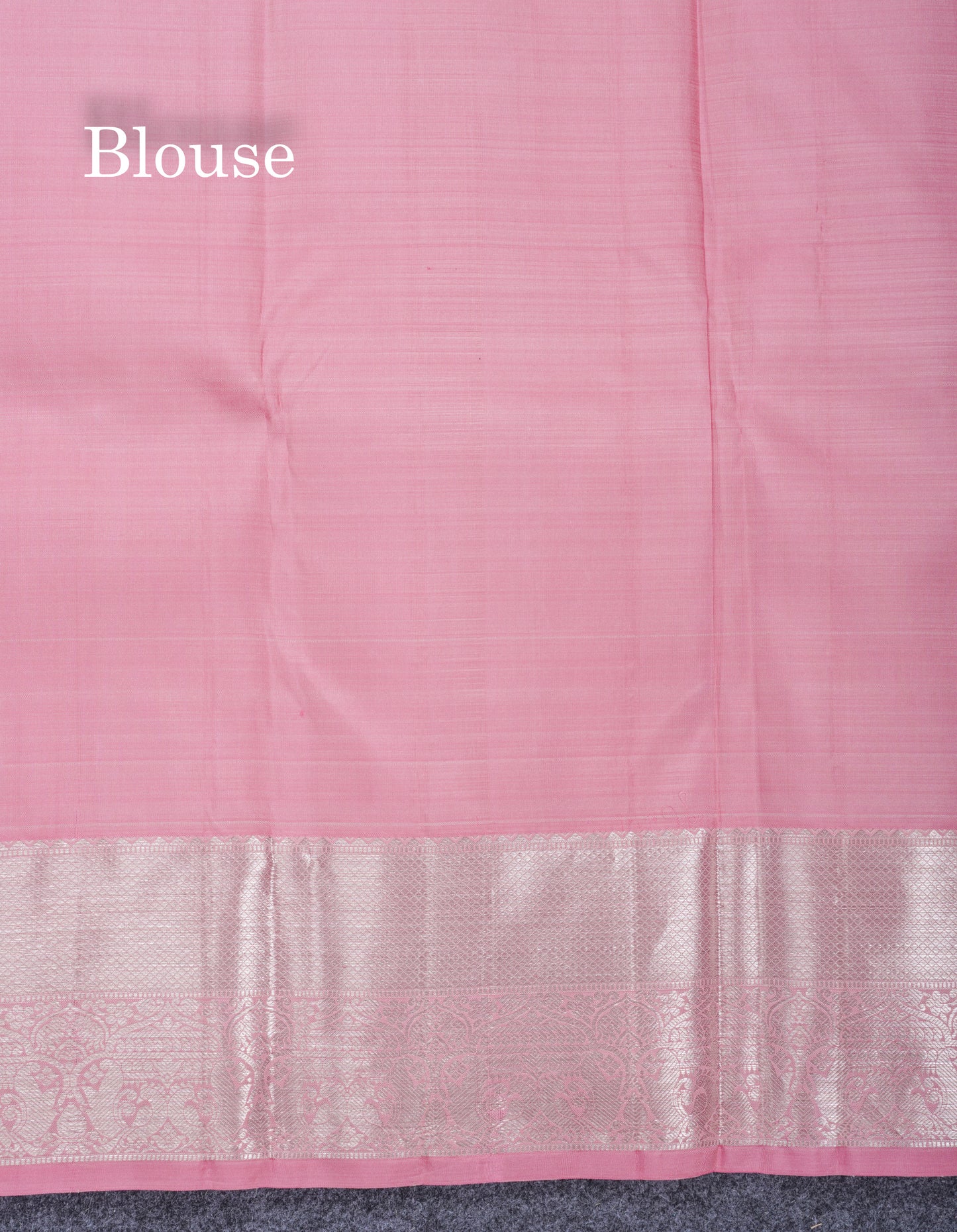 Baby Pink Pure Kanjivaram Silk Saree With Traditional Evening Morning Border