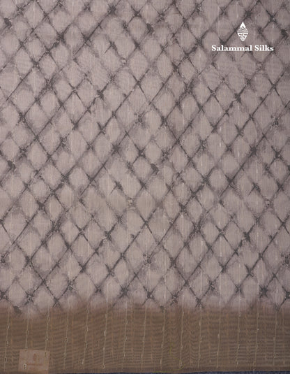 Onion Pink Thread Work Printed Semi Tussar Fancy Saree With Contrast Magenta Border