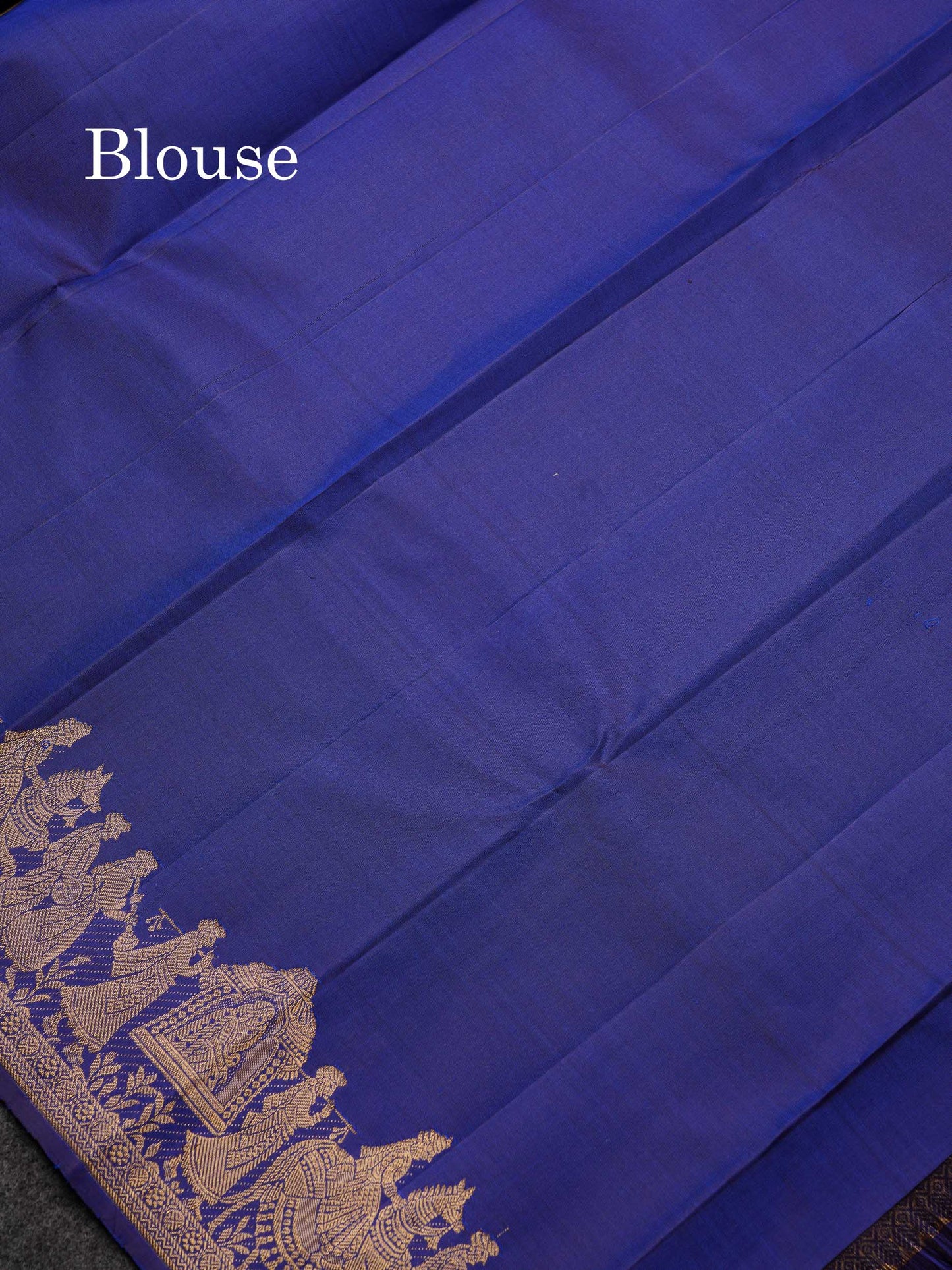 Beautiful Royal Blue Pure Kanjivaram Silk Saree With Traditional Evening Morning Pallaku Border