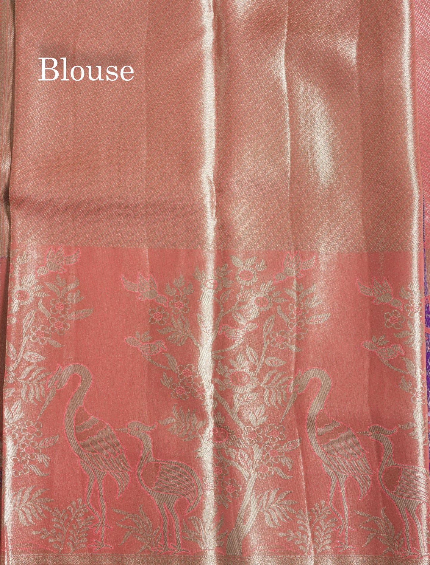 Light Pink Bridal Semi Silk Saree With Contrast Peach Evening Morning Border