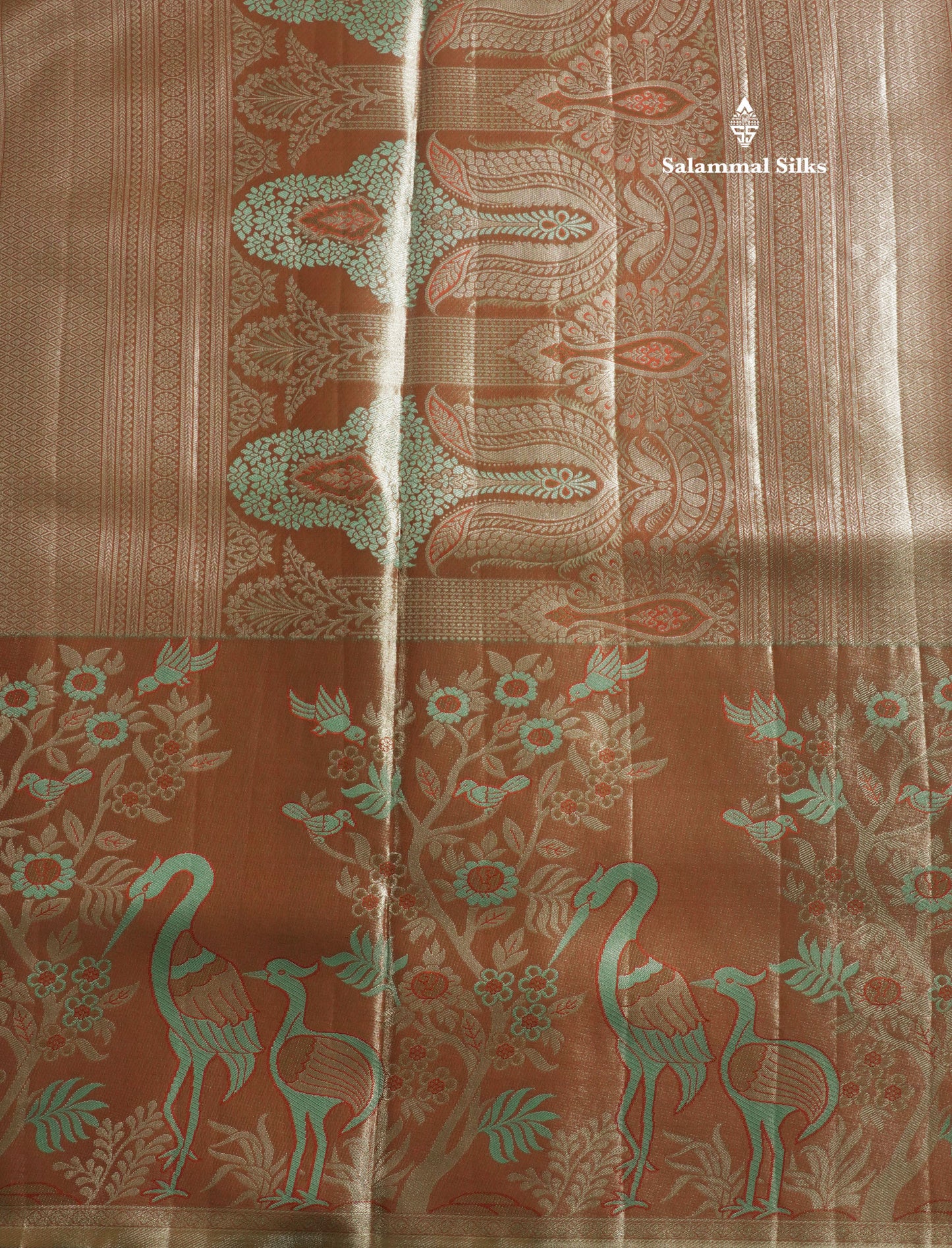 Light Pink Bridal Semi Silk Saree With Contrast Peach Evening Morning Border