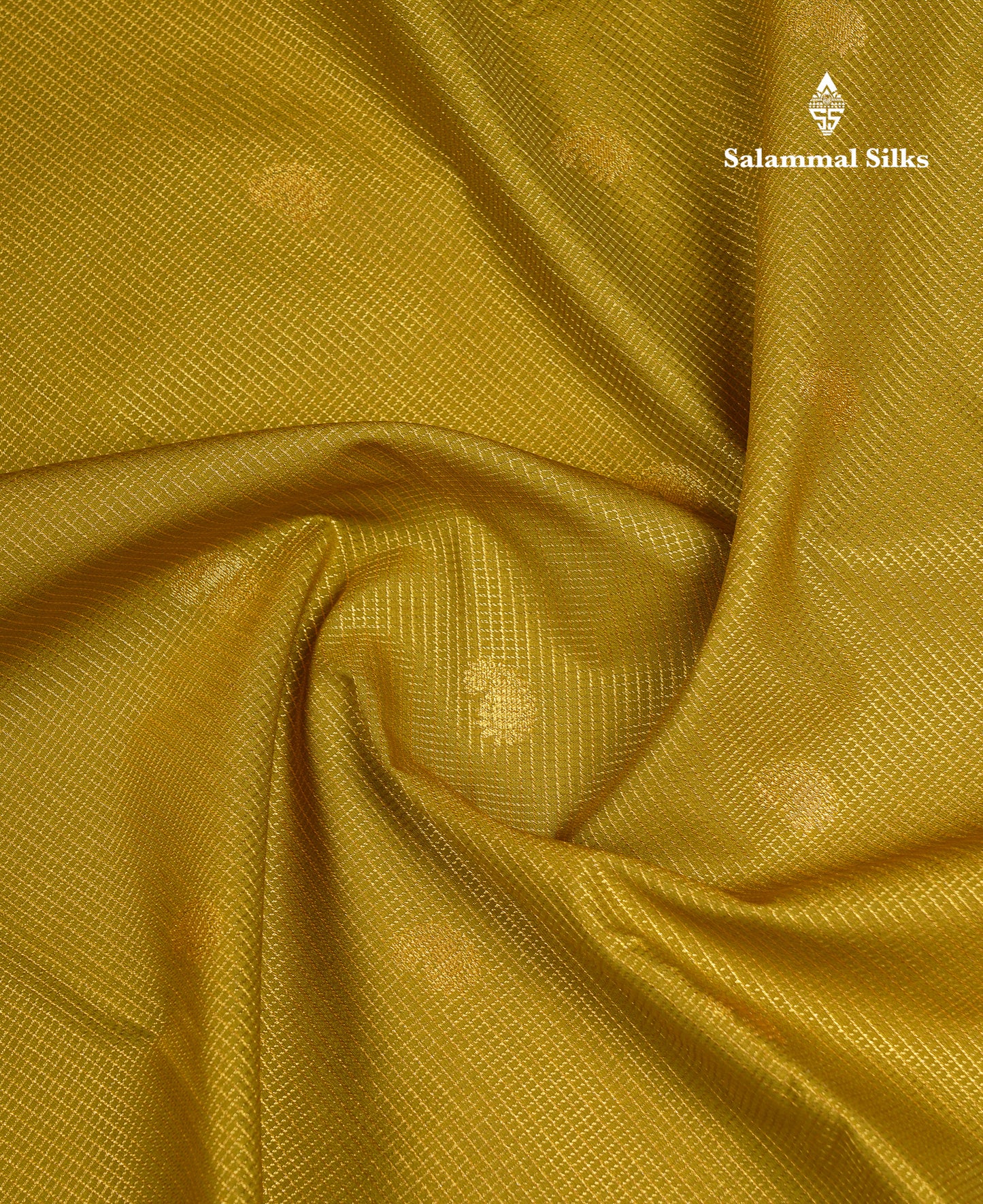 Beautiful Manthulir Yellow Tiny Checks With Butta Semi Silk Saree With Contrast Cream Sandal Traditional Border