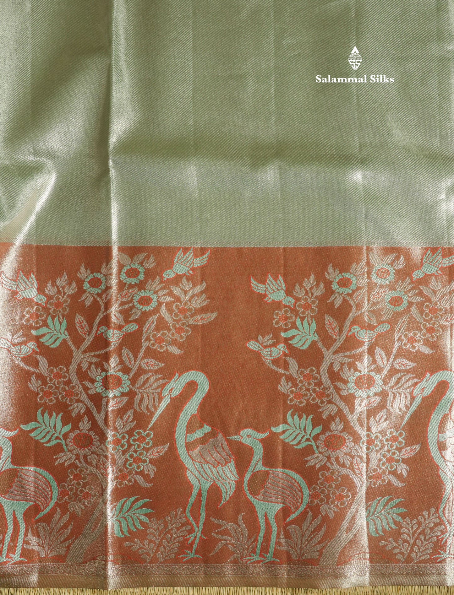 Light Pink Bridal Semi Silk Saree With Contrast Peach Evening Morning Border