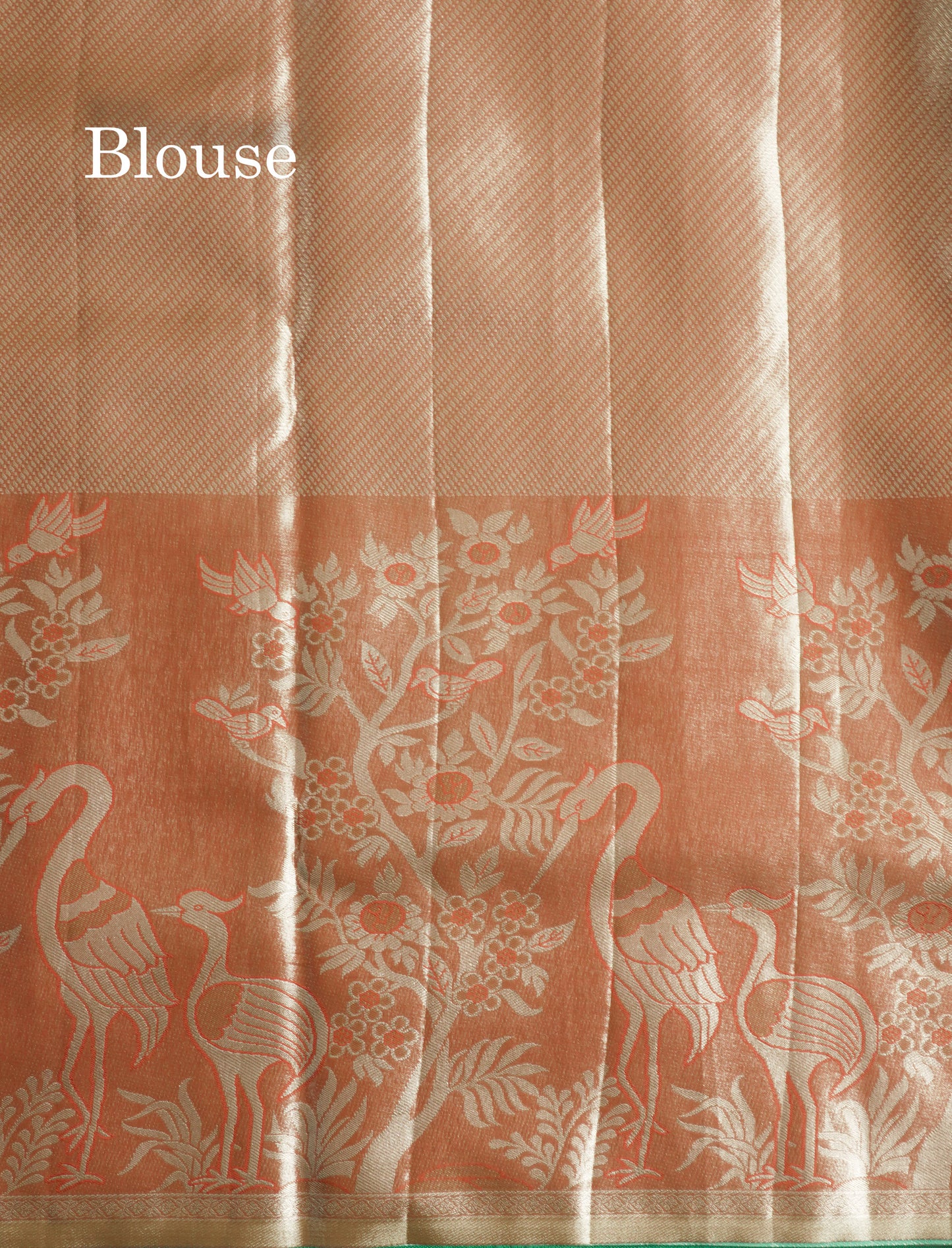 Light Pink Bridal Semi Silk Saree With Contrast Peach Evening Morning Border