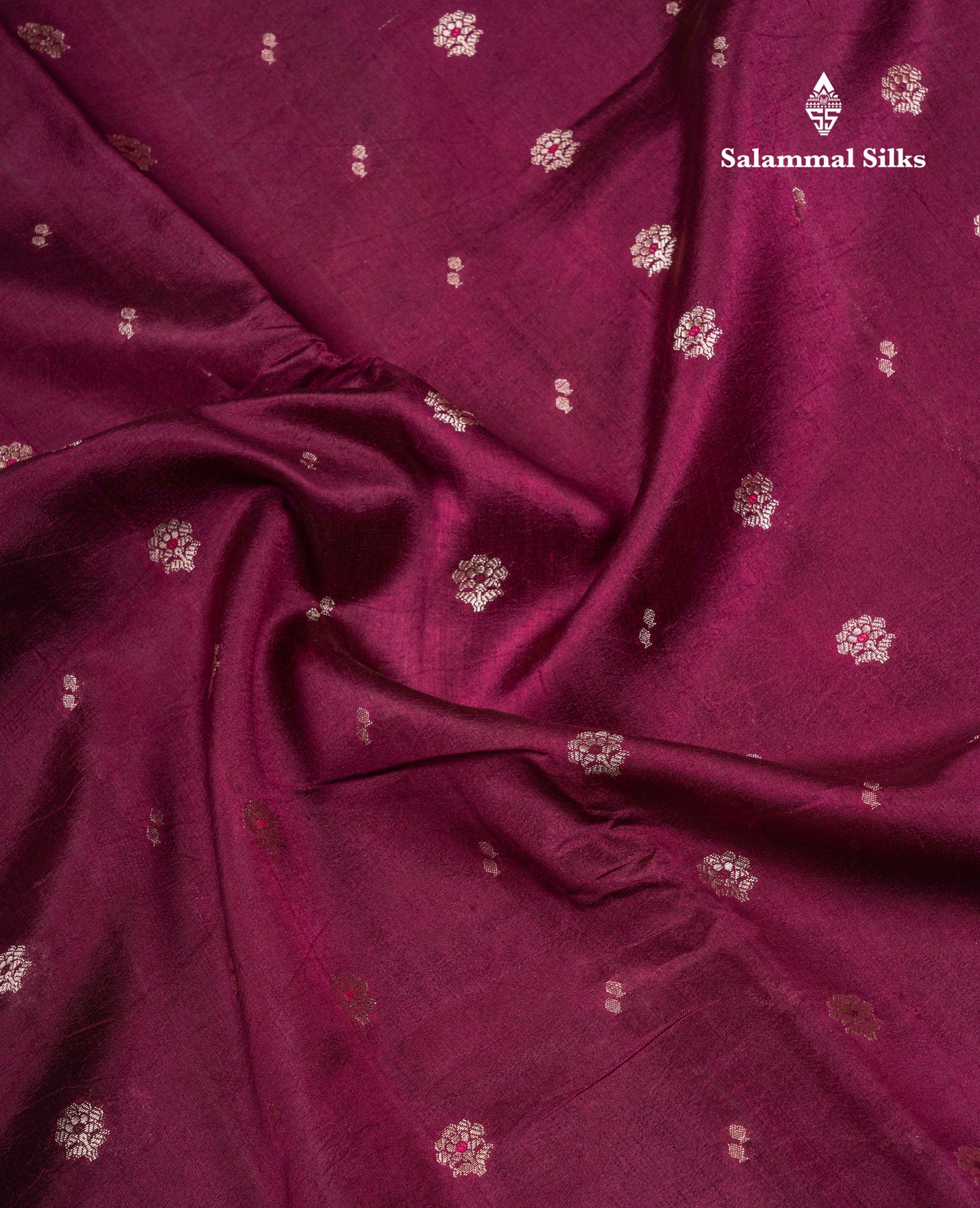 Beautiful Dark Magenta Handloom Banaras Menakari Work Raw Mango Silk Saree With Fancy Border