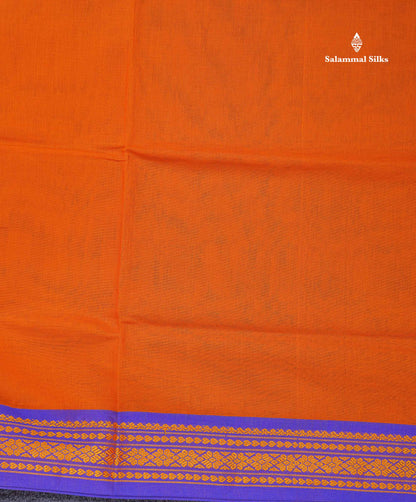 Beautiful Mango Yellow Plain Pure Cotton Saree With Contrast Dual Tone Green Traditional Border