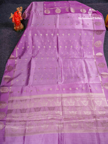 Beautiful Dark Magenta Handloom Banaras Menakari Work Raw Mango Silk Saree With Fancy Border