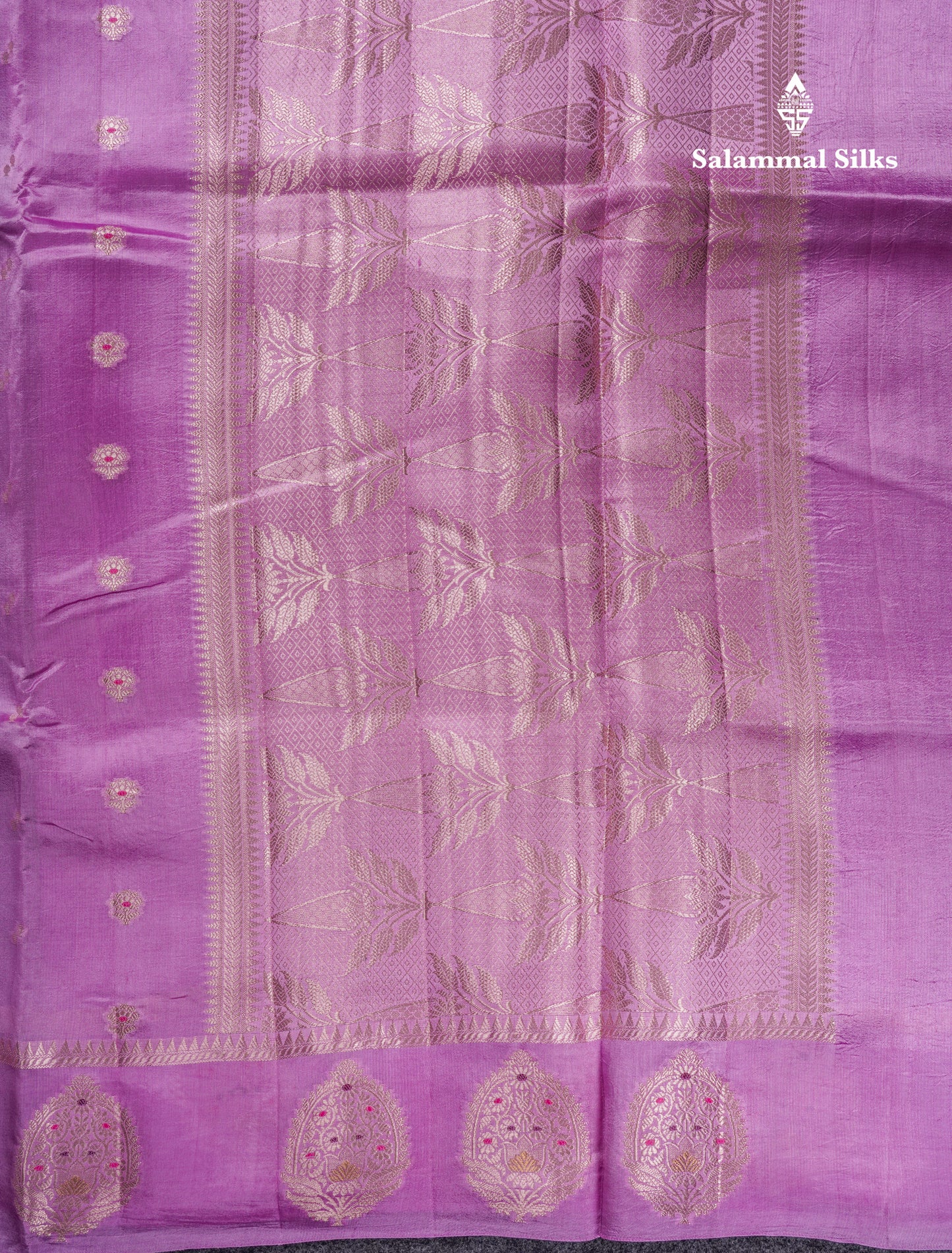 Beautiful Dark Magenta Handloom Banaras Menakari Work Raw Mango Silk Saree With Fancy Border