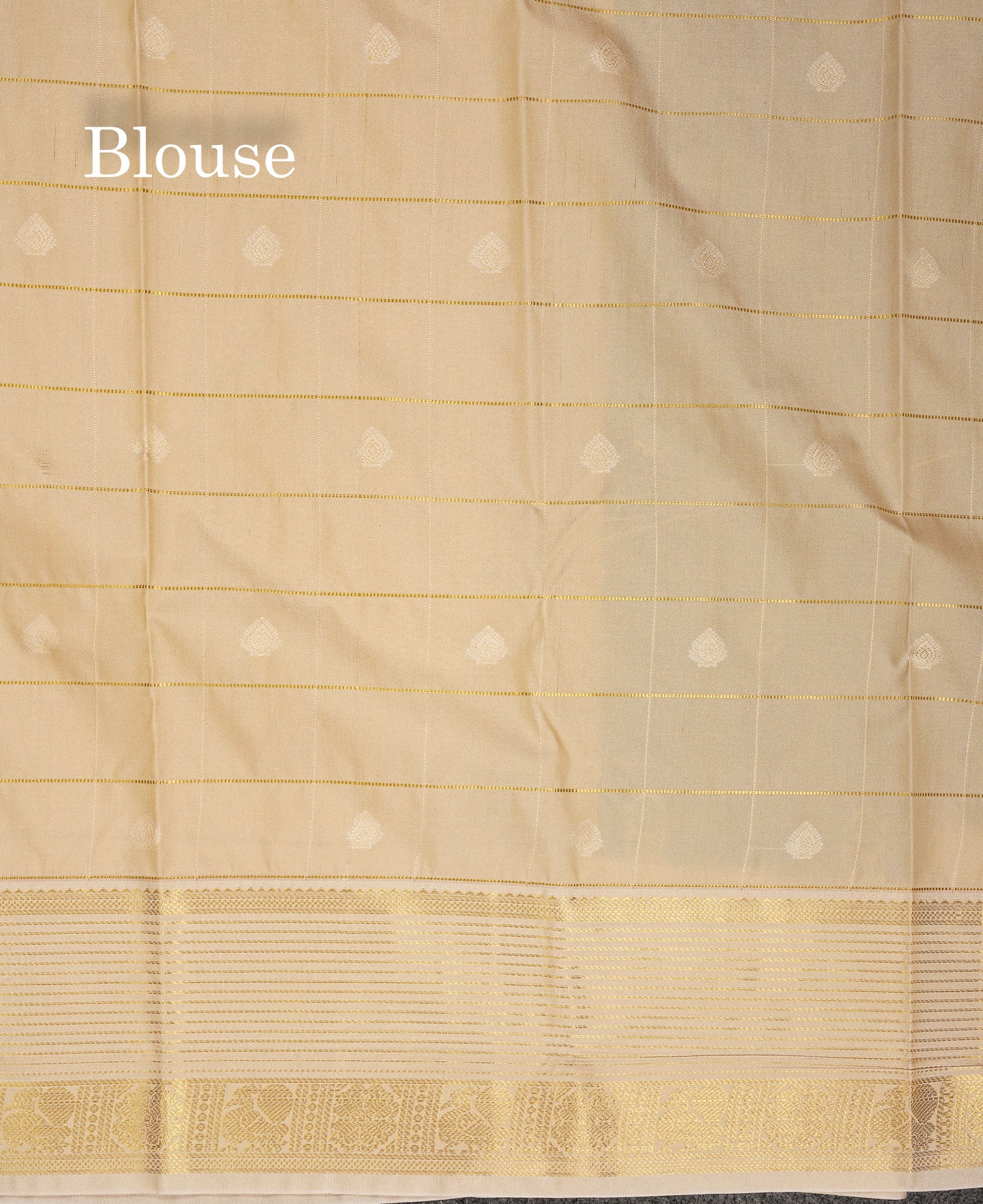Beautiful Bottle Green Checks With Butta Semi Silk Saree With Contrast Cream Sandal Traditional Border