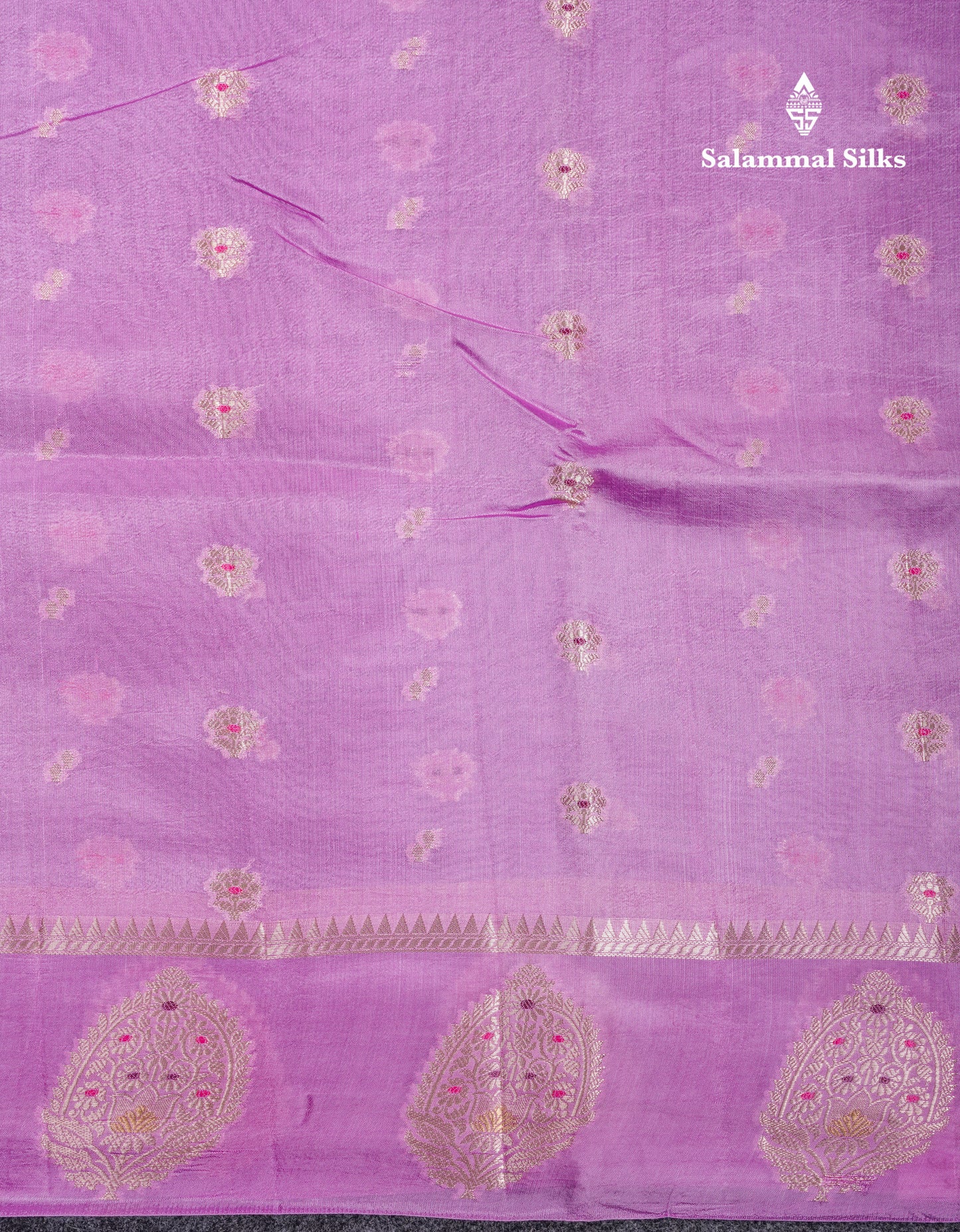 Beautiful Dark Magenta Handloom Banaras Menakari Work Raw Mango Silk Saree With Fancy Border