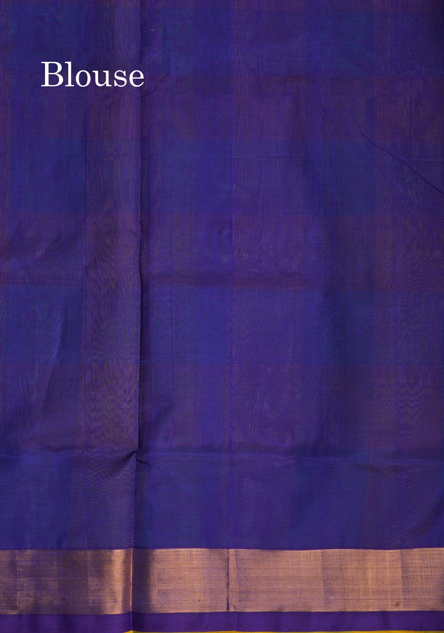 Paalum Pazham Checks Pure Silk Cotton Saree With Gold Zari Border