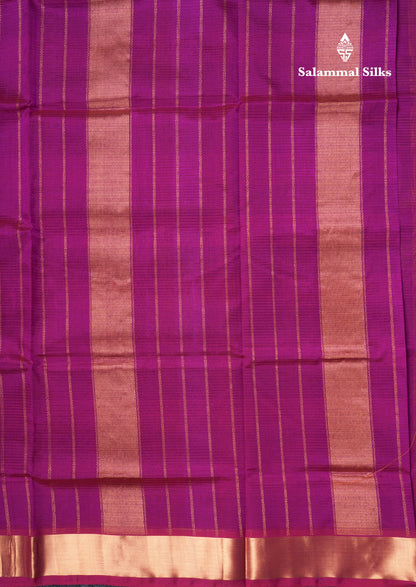 Paalum Pazham Checks Pure Silk Cotton Saree With Gold Zari Border