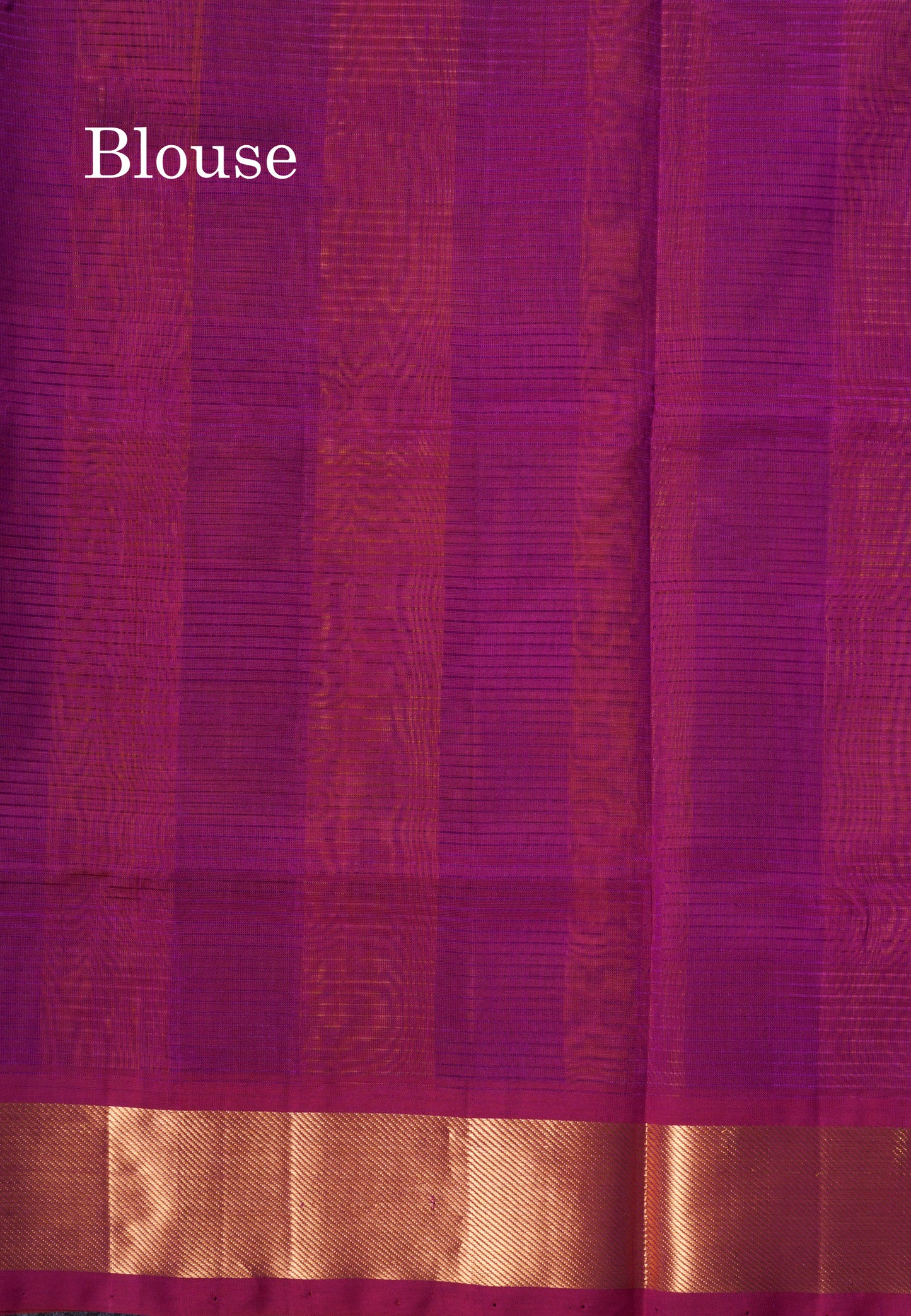 Paalum Pazham Checks Pure Silk Cotton Saree With Gold Zari Border