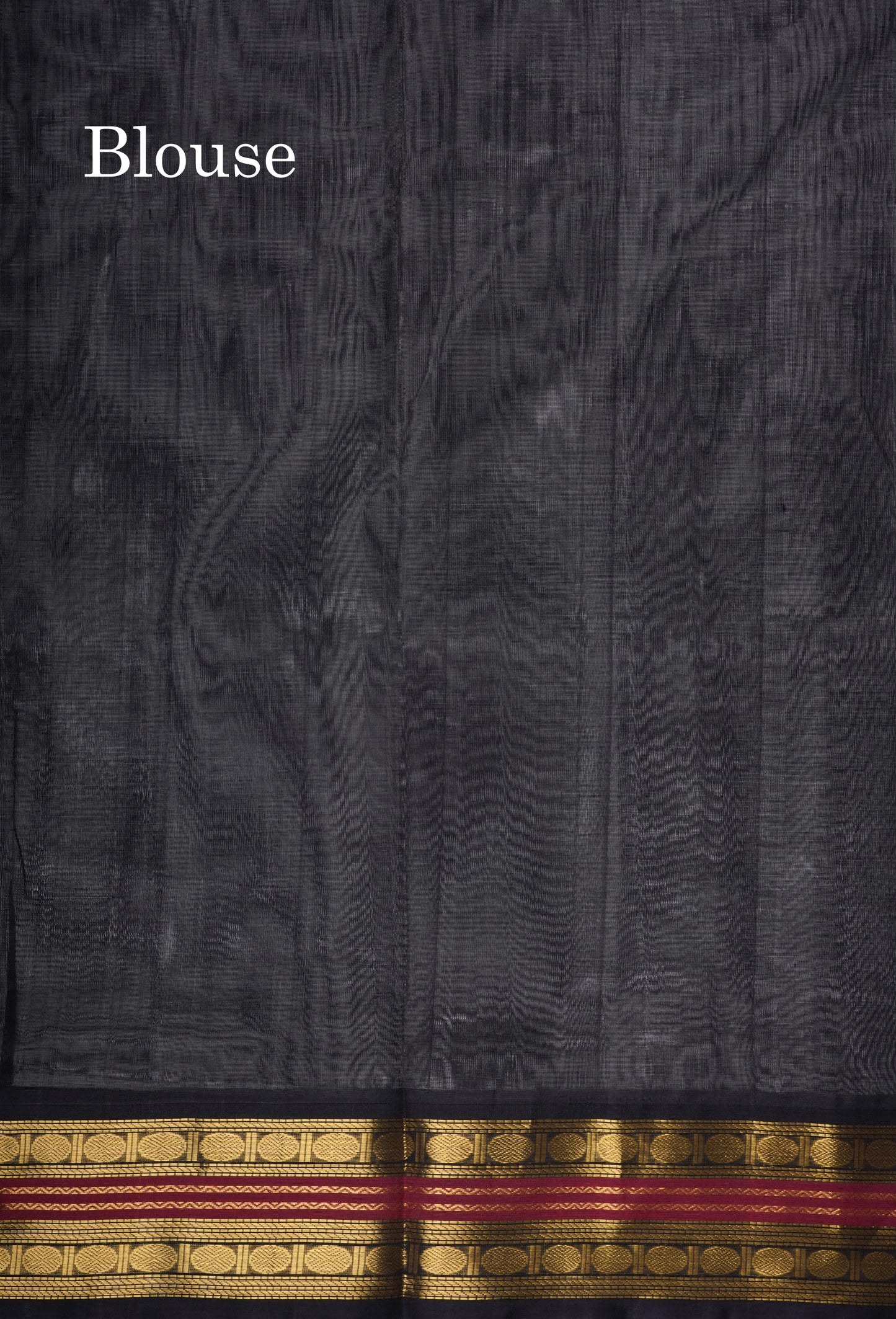 Half White Pure Silk Cotton Saree With Contrast Black Traditional Border