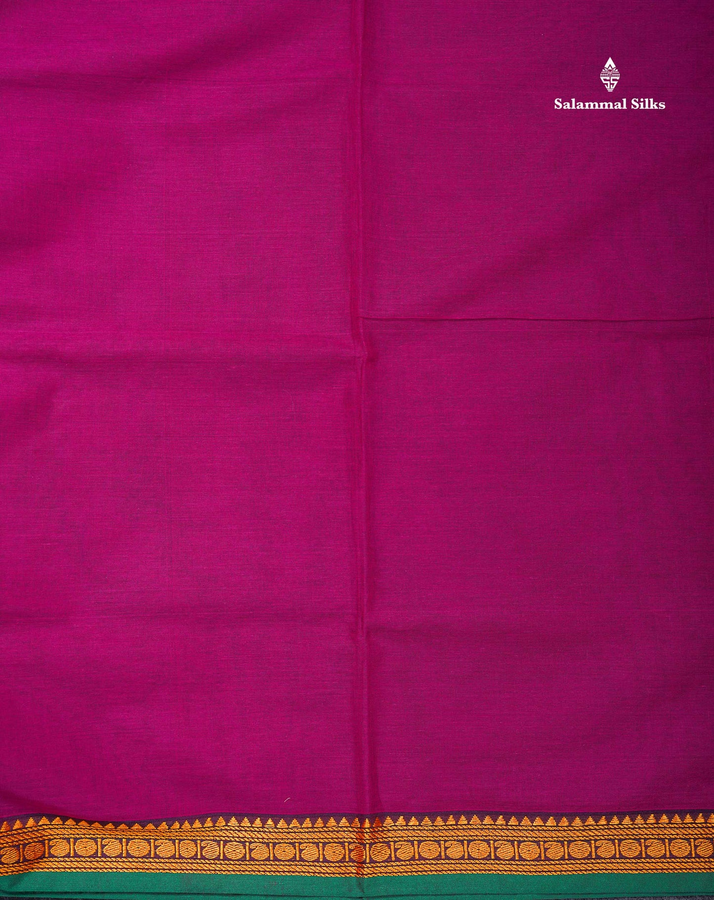 Beautiful Redish Maroon Plain Pure Cotton Saree With Contrast Dual Tone Bottle Green Thread Work Traditional Small Border