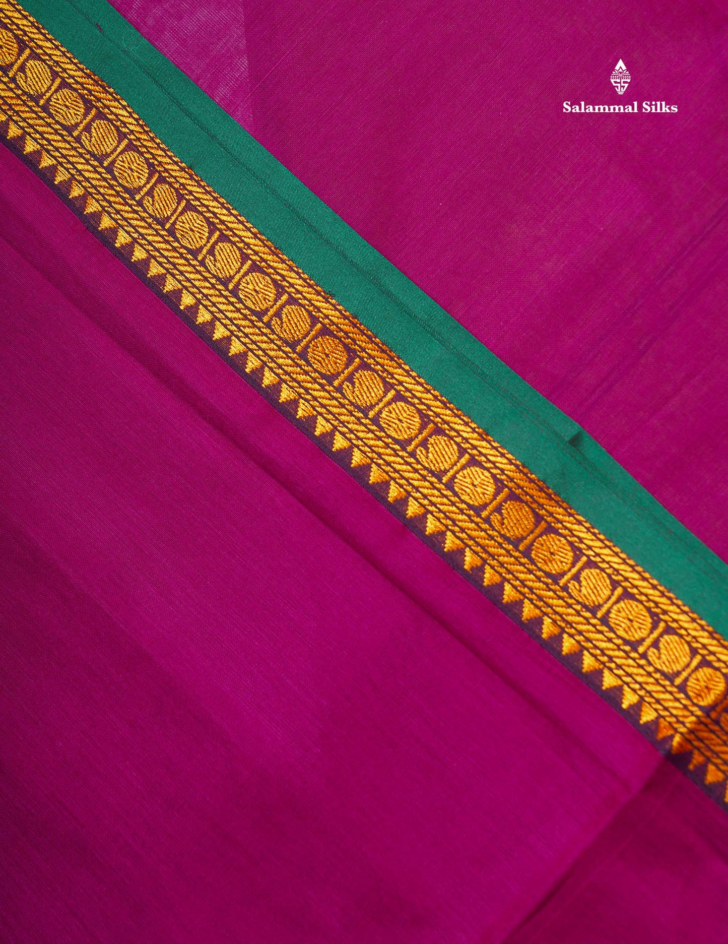 Beautiful Redish Maroon Plain Pure Cotton Saree With Contrast Dual Tone Bottle Green Thread Work Traditional Small Border