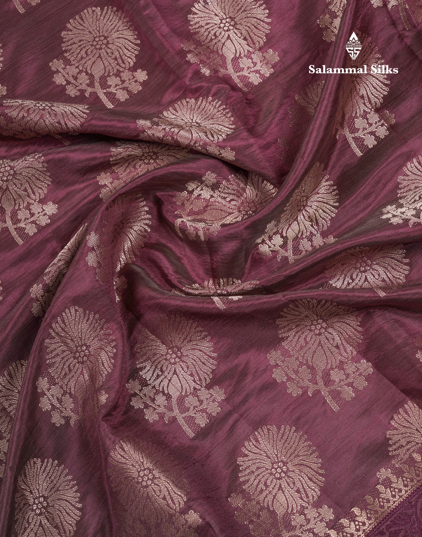Beautiful Dark Magenta Semi Raw Silk Saree With Fancy Border