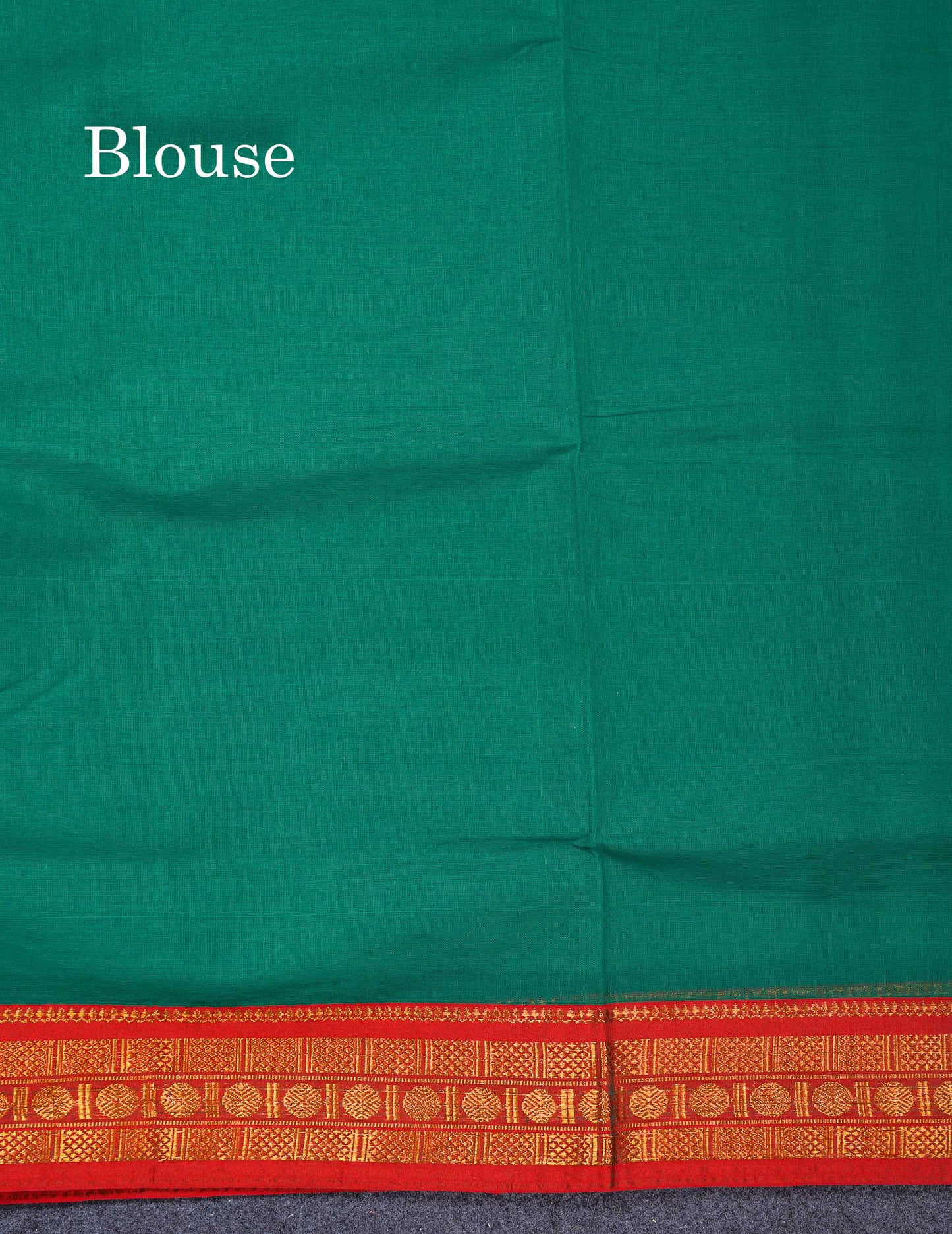 Beautiful Parrot Green Plain Pure Cotton Saree With Contrast Orange Traditional Border