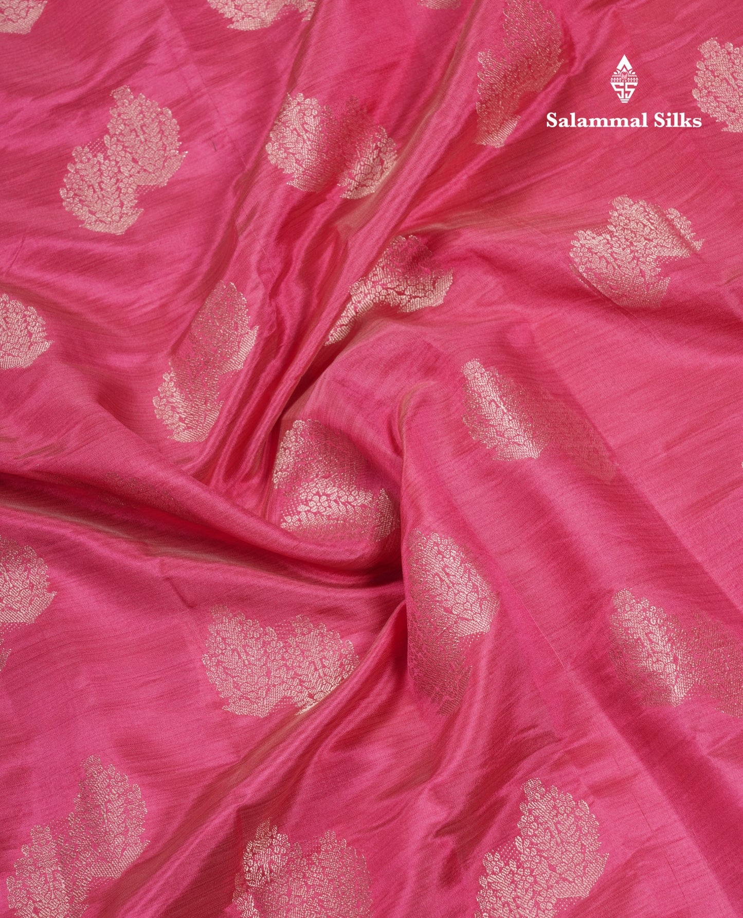 Beautiful Pinkish Peach Semi Raw Silk Saree With Fancy Border