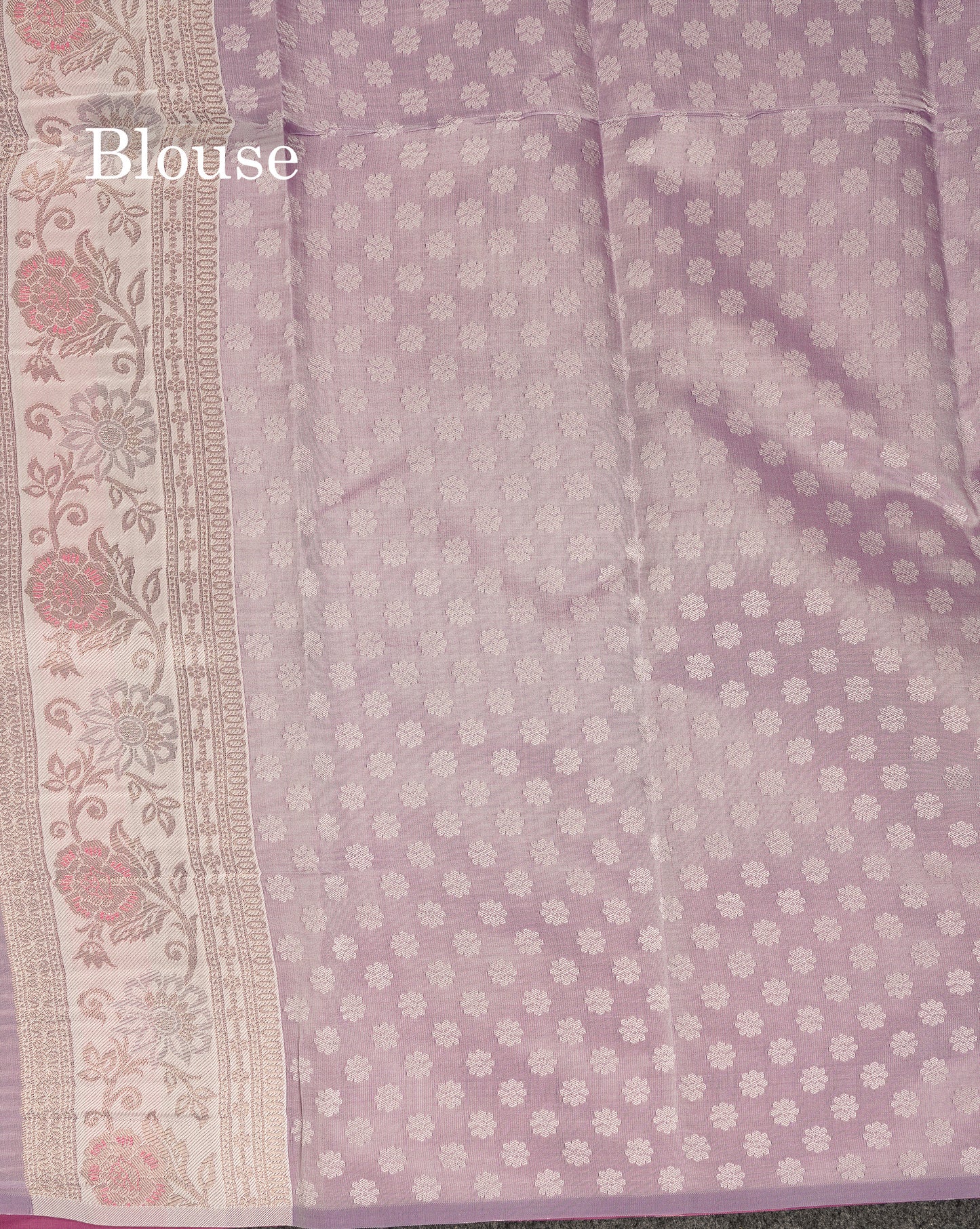 Beautiful Onion Pink Semi Silk Saree With Contrast Light Lavender Fancy Border