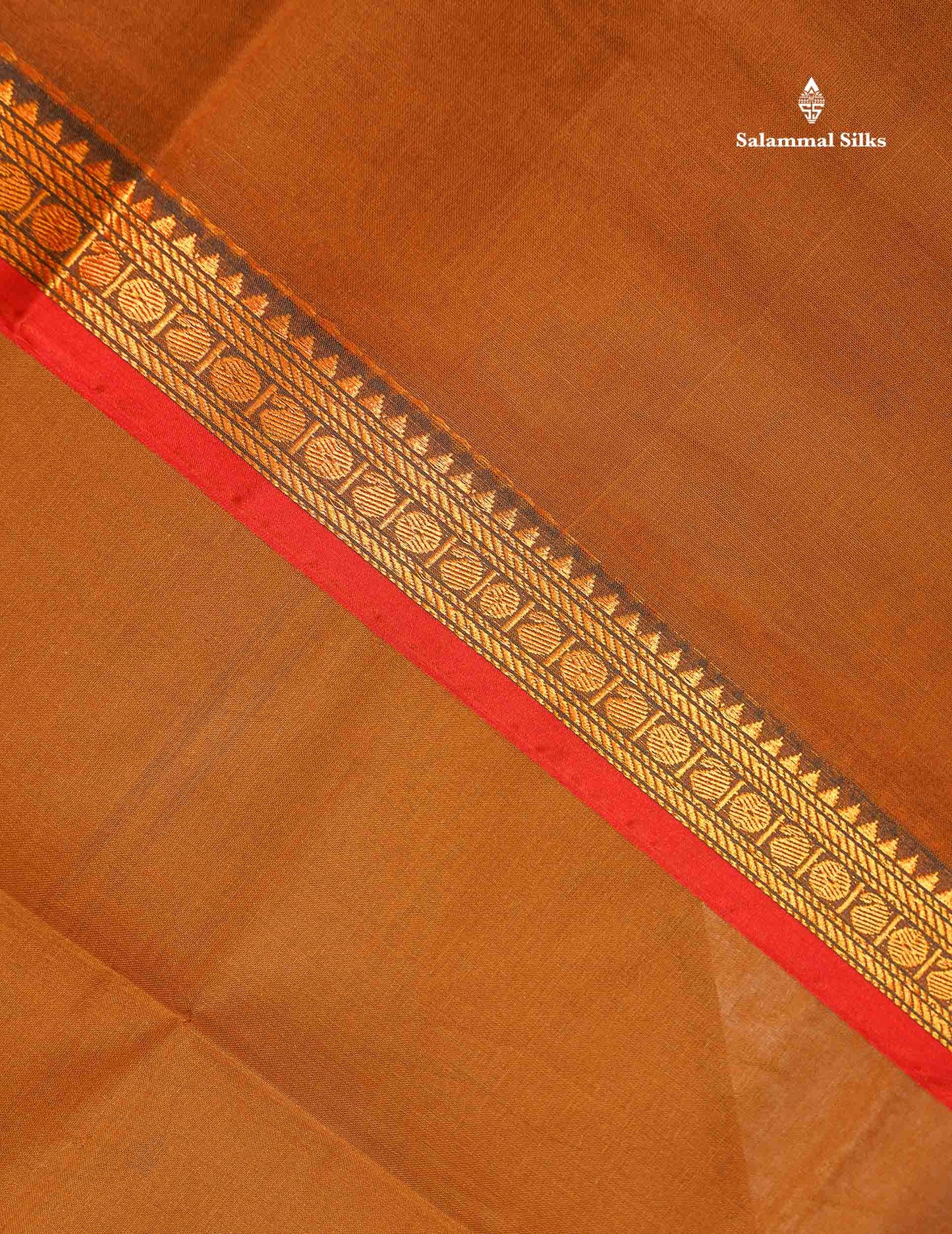 Beautiful Redish Maroon Plain Pure Cotton Saree With Contrast Dual Tone Bottle Green Thread Work Traditional Small Border
