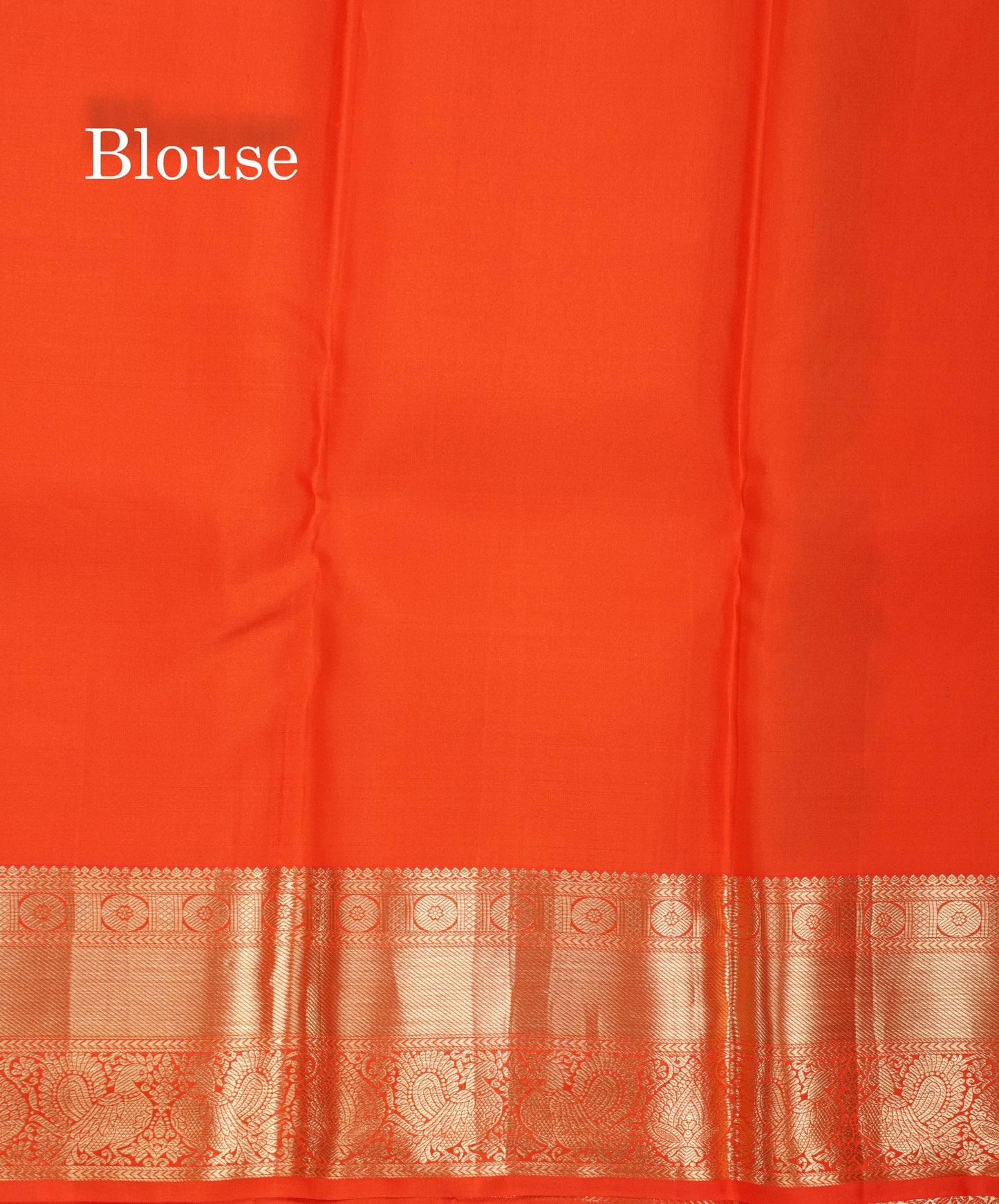 Violet Bridal Pure Kanjivaram Silk Saree With Contrast Orange Traditional Border
