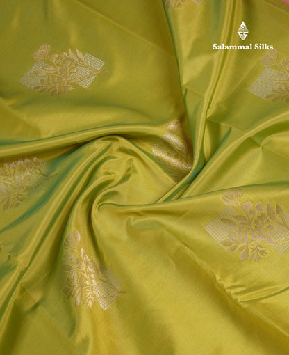 Beautiful Light Orange Semi Silk Saree With Contrast Light Rexona Fancy Border