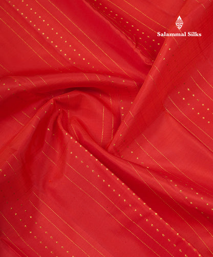 Dual Tone Red Fancy Pure Kanjivaram Silk Saree With Contrast Dark Maroon Border