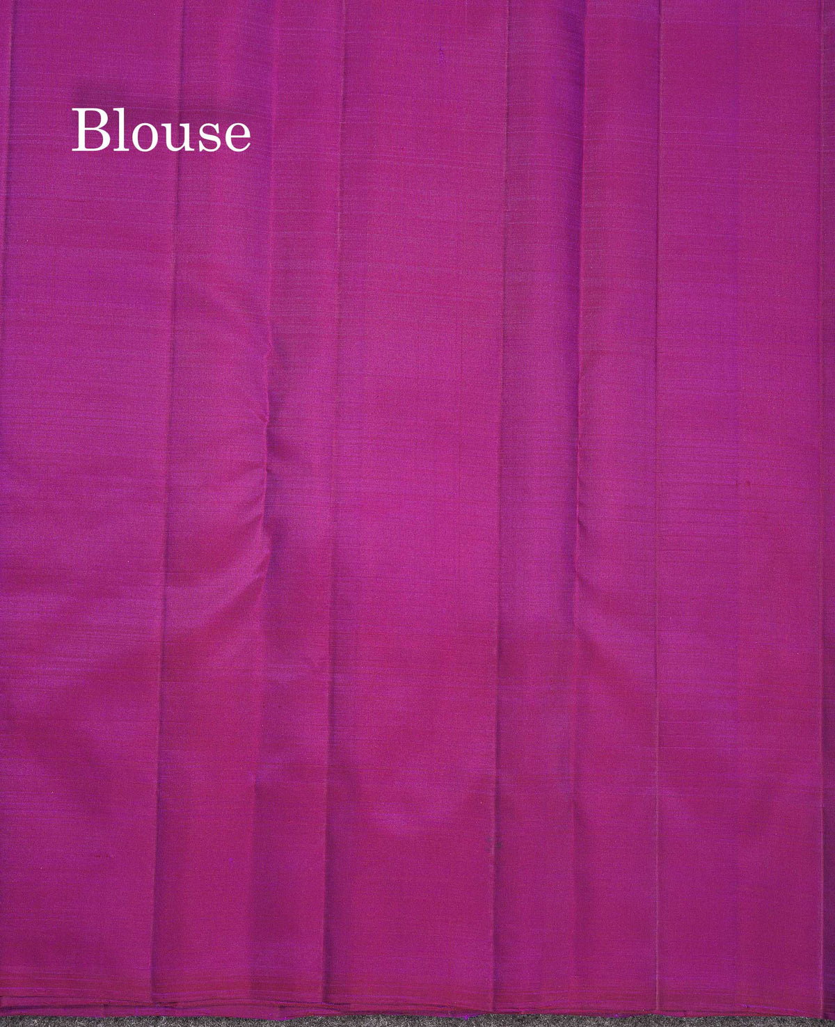 Pure Kanjivaram Silk Saree - Dual Tone Blue Colour Body Checks With Contrast Magenta Fancy Border