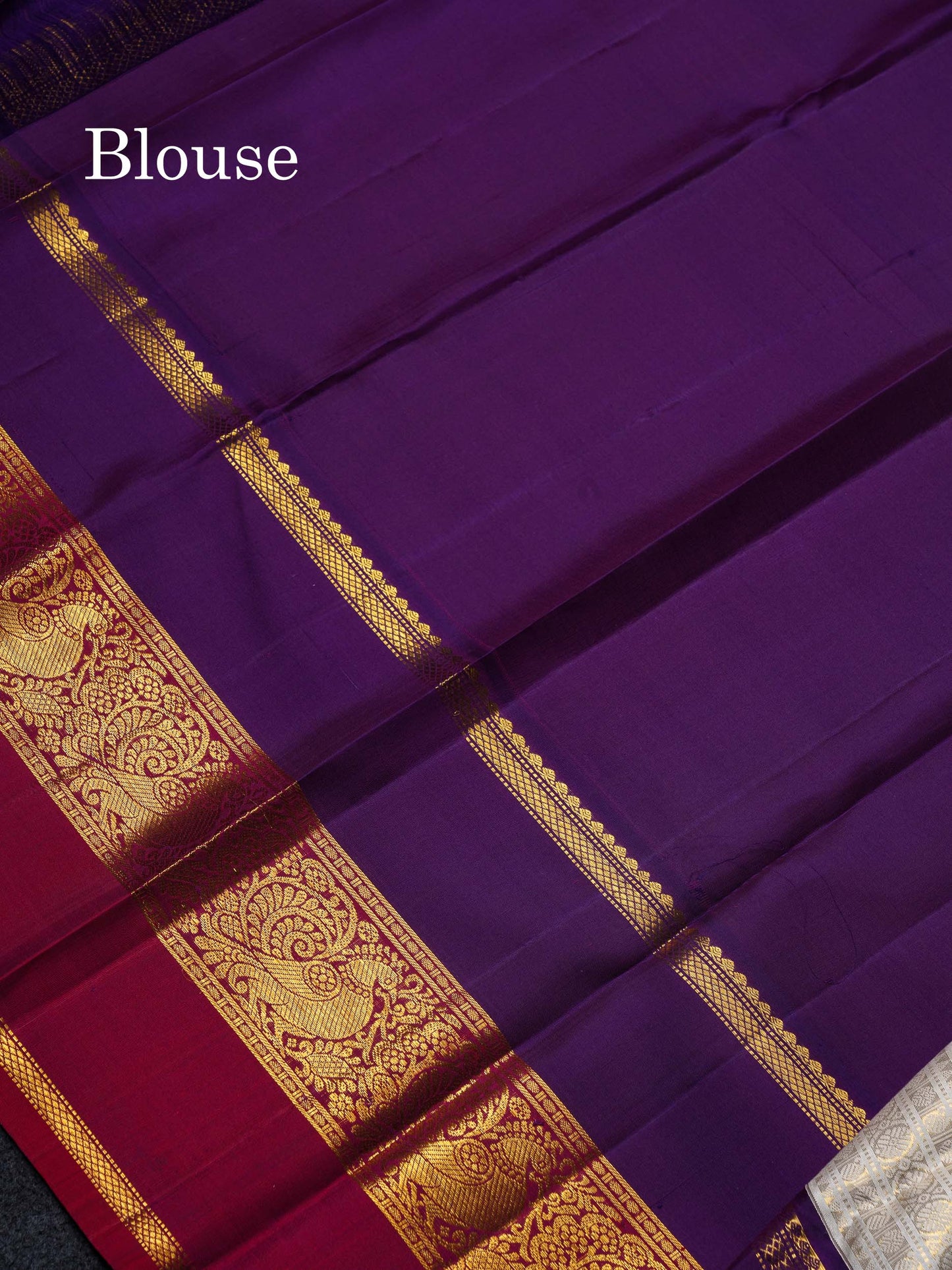Beautiful Half White Multiple Traditional Buttas Pure Kanjivaram Silk Saree With Contrast Ganga Jamuna Long Border
