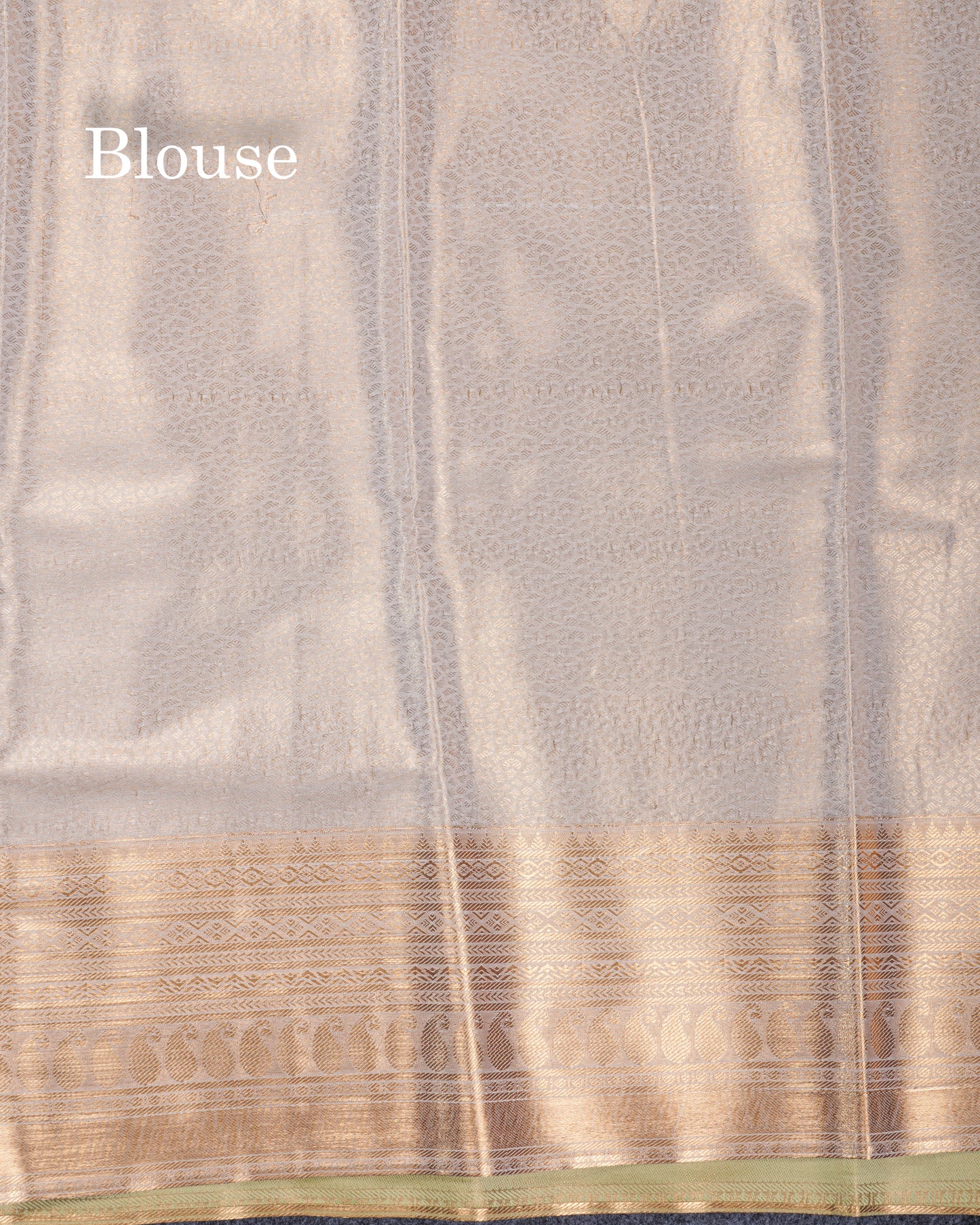 Light Parrot Green Tissue Bridal Semi Silk Saree With Traditional Border