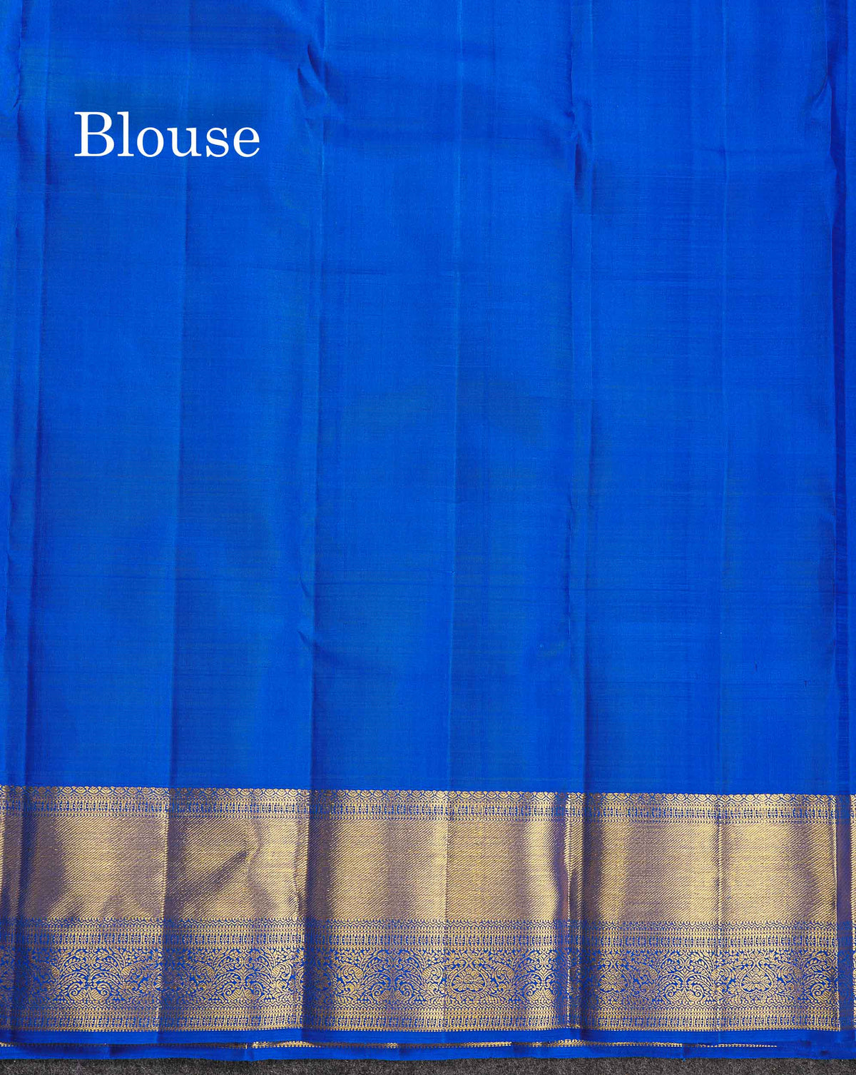 Pure Kanjivaram Silk Saree - Royal Blue Colour Body Butta With Turning Border