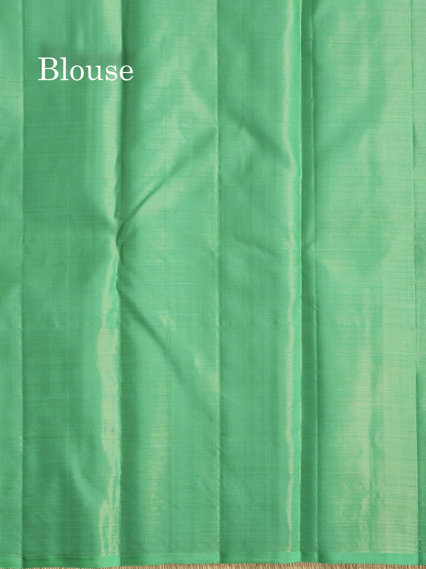 Orange Fancy Vairaoosi Pure Kanjivaram Silk Saree with Contrast Rexona Green Blouse