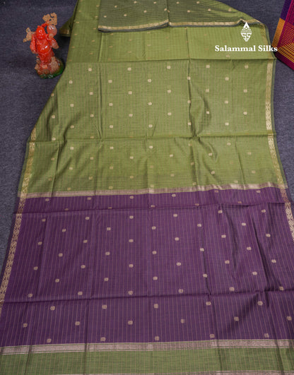 Beautiful Navy Blue Cotton Mix Saree With Contrast Mustard Yellow Blouse