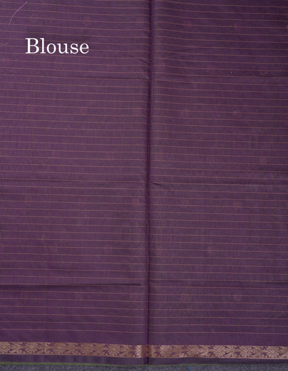 Beautiful Navy Blue Cotton Mix Saree With Contrast Mustard Yellow Blouse