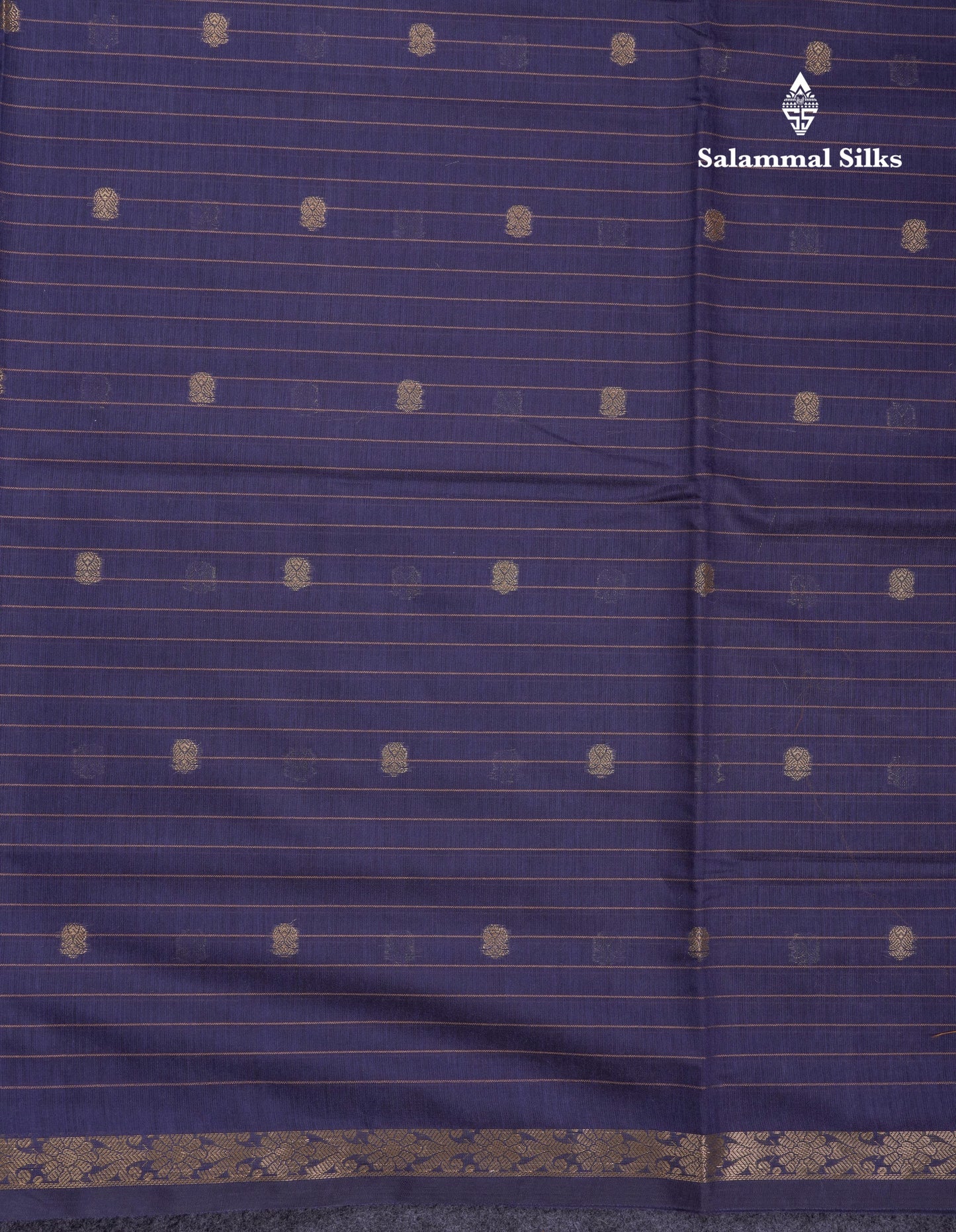 Beautiful Navy Blue Cotton Mix Saree With Contrast Mustard Yellow Blouse