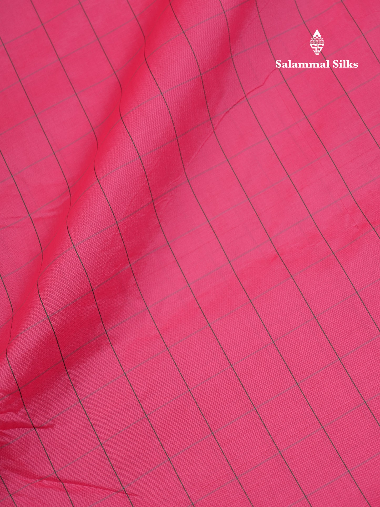 9 Yards Semi Silk Saree Pink with Contrast Bottle Green Traditional Border