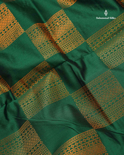 Beautiful Bottle Green Fancy Semi Soft Silk Saree With Contrast Maroon Blouse