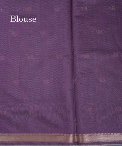Beautiful Grey Maheshwar Cotton Saree With Traditional Small Border