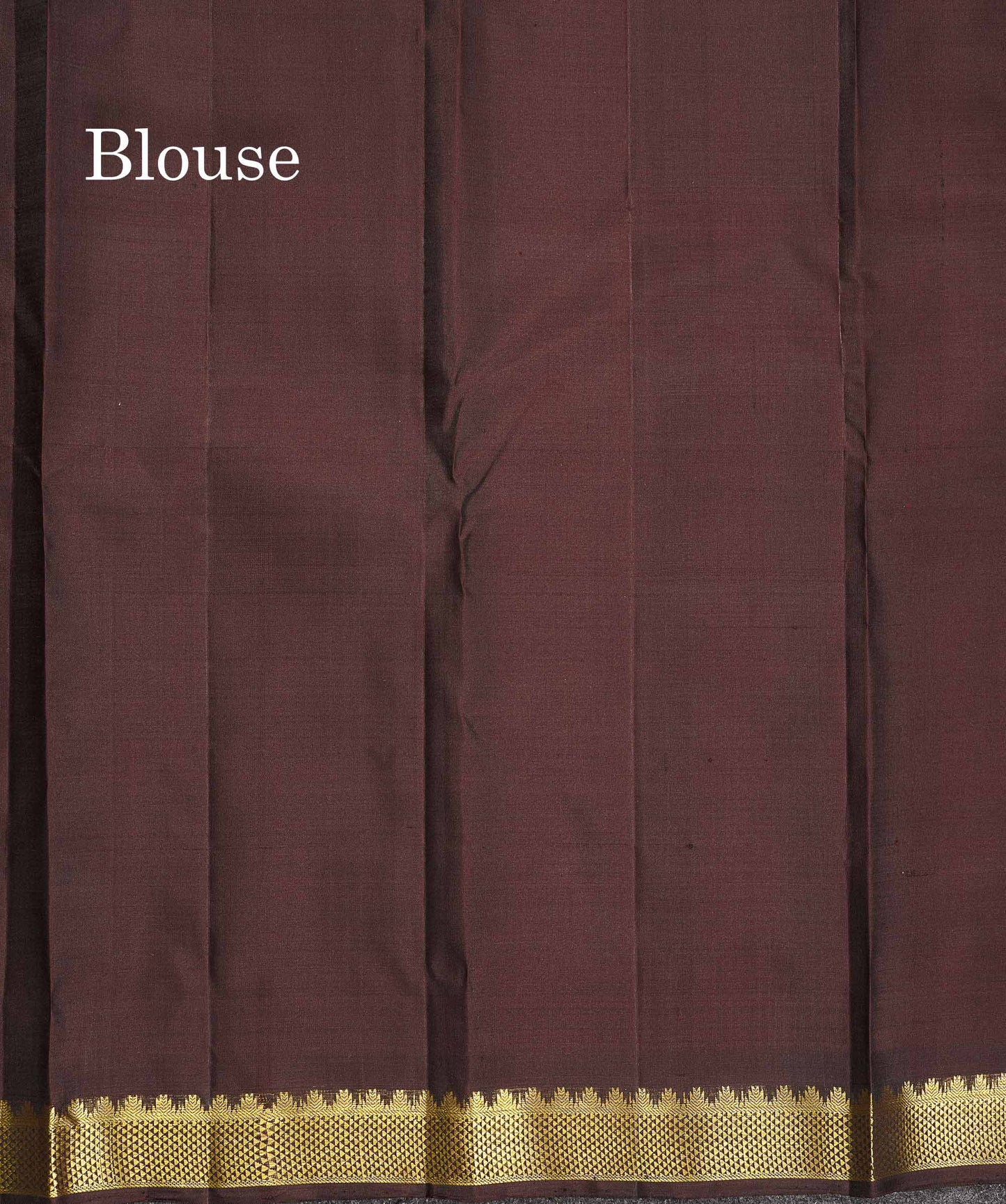 Pure Kanjivaram Silk Saree - Dark Maroon Colour Body Small Butta With Contrast Brown Small Border