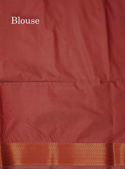 Beautiful Light Blue Semi Soft Silk Saree With Contrast Chocolate Blouse