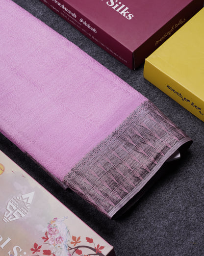 Beautiful Dark Brown Semi Raw Silk Saree With Fancy Border