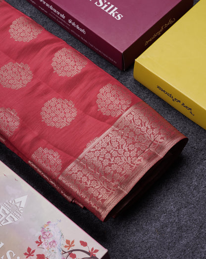 Beautiful Beige Semi Raw Silk Saree With Fancy Border